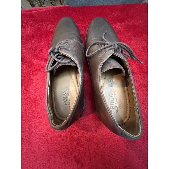 Polo Ralph Lauren Cap Toe Leather Oxford Dress Shoes - Men\'s 9.5D Brown main image 6